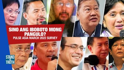 Resulta ng Pulse Asia March 2022 Presidential Survey | Stand for Truth