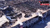 لقطات جوية تظهر حجم الدمار في ستويانكا قرب كييف