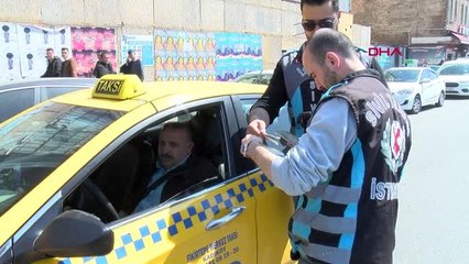 KADIKÖY'DE ÇALIŞMA BELGESİ OLMAYAN TAKSİCİYE CEZA