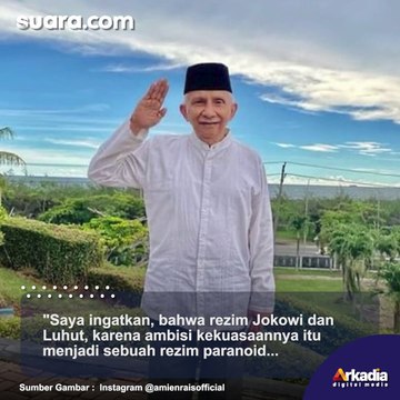 Kritik Pedas Amien Rais ke Jokowi-Luhut Soal Masa Jabatan Presiden, Terakhir Jleb Banget!