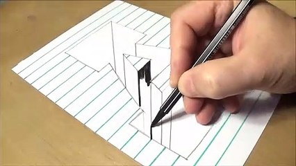 Drawing A Hole in Western Style Font - Trick Art With Pencil