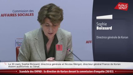 Scandale des EHPAD : Sophie Boissard, DG de Korian, devant la commission d'enquê - En Séance au Sénat (06/04/2022)