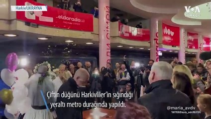 Harkiv’de Savaş Kalıntıları Arasında Sığınakta Düğün