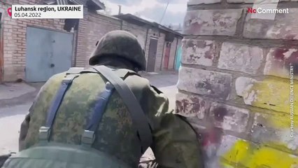 Russian television shows rebel fighting in the Luhansk region.