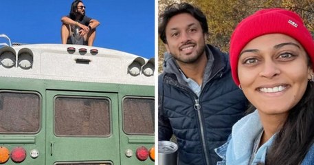 Un couple rénove un bus scolaire et sillonne les États-Unis tout en continuant de travailler