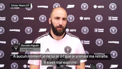 Inter Miami - Higuaín : "Ma retraite ? C'est un malentendu entre mon père et moi"