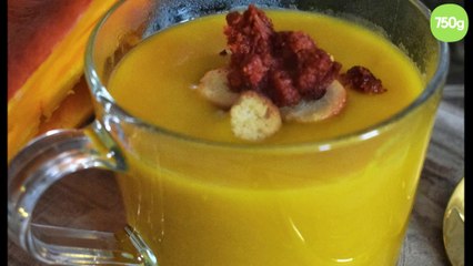 Velouté potimarron pois cassés à l'easy soup