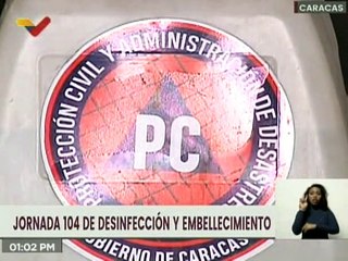 Realizan jornada de desinfección nro. 104 en la Iglesia Nuestra Señora de los Dolores en Caracas
