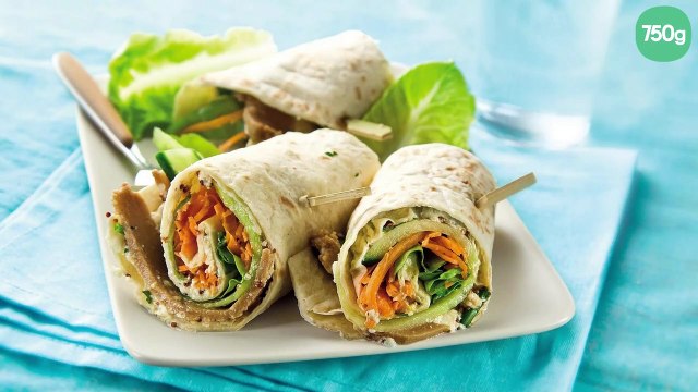 Mini wraps en crudités