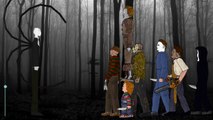 SLENDER MAN vs Jason, Freddy, IT Pennywise, Michael Myers, Leatherface, Chucky, Ghostface, Jeff