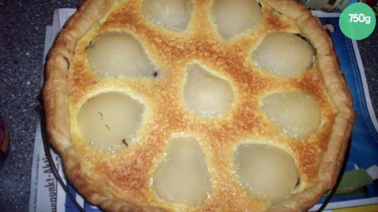 Tarte poires-chocolat économique