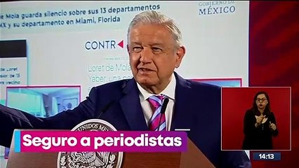 López Obrador anuncia seguro para periodistas