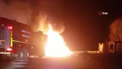 Seyir halindeki tır alev alev yandı
