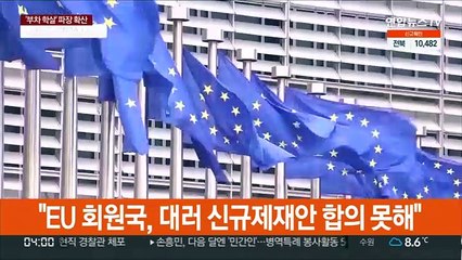 "EU 회원국, 대러 신규제재안 합의 못해"