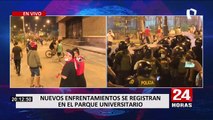 Manifestantes se enfrentaron a la policía en Parque Universitario