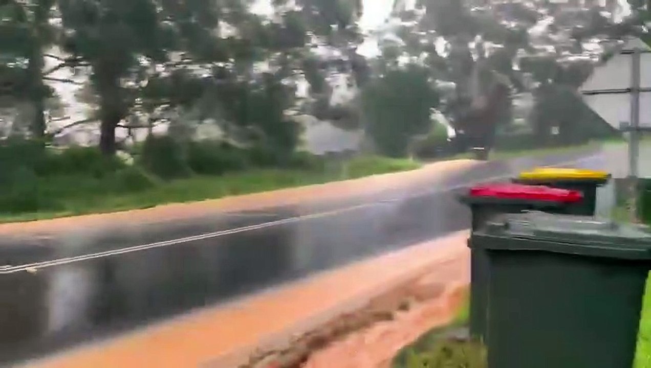 Raging waters coming down Bulli Pass