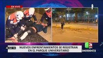 Manifestantes se enfrentaron a la policía en Parque Universitario