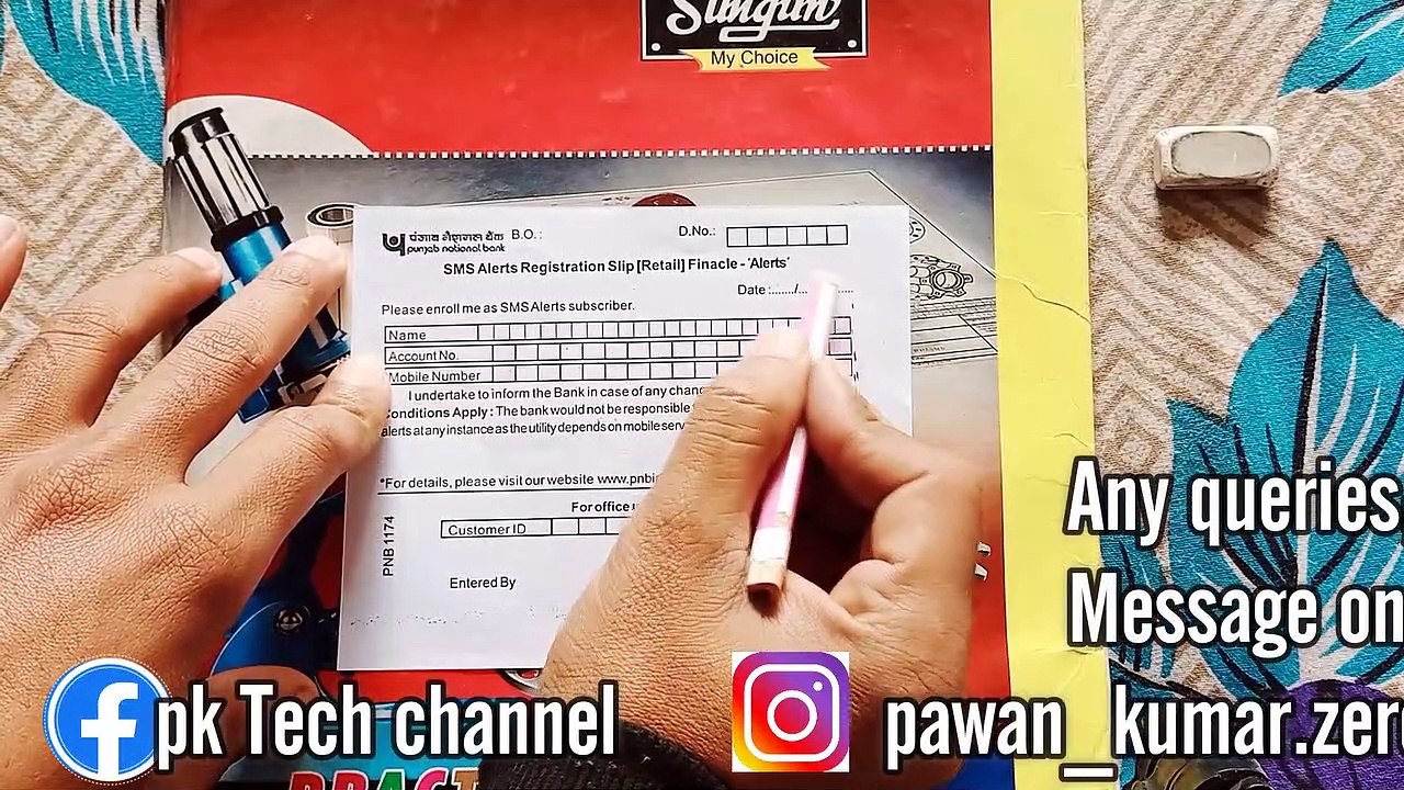 How to register update mobile number in pnb bank account