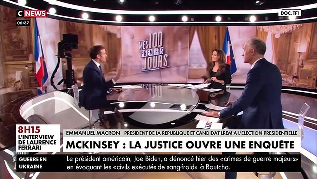 Ouverture d'une enquête sur McKinsey - Emmanuel Macron estime que c'est une bonne chose et précise que cela ne concerne pas l'usage des cabinets de conseils par le gouvernement