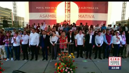 Sheinbaum lidera mitin para respaldar Reforma Eléctrica