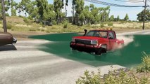 Cars vs Deep Water – BeamNG.Drive