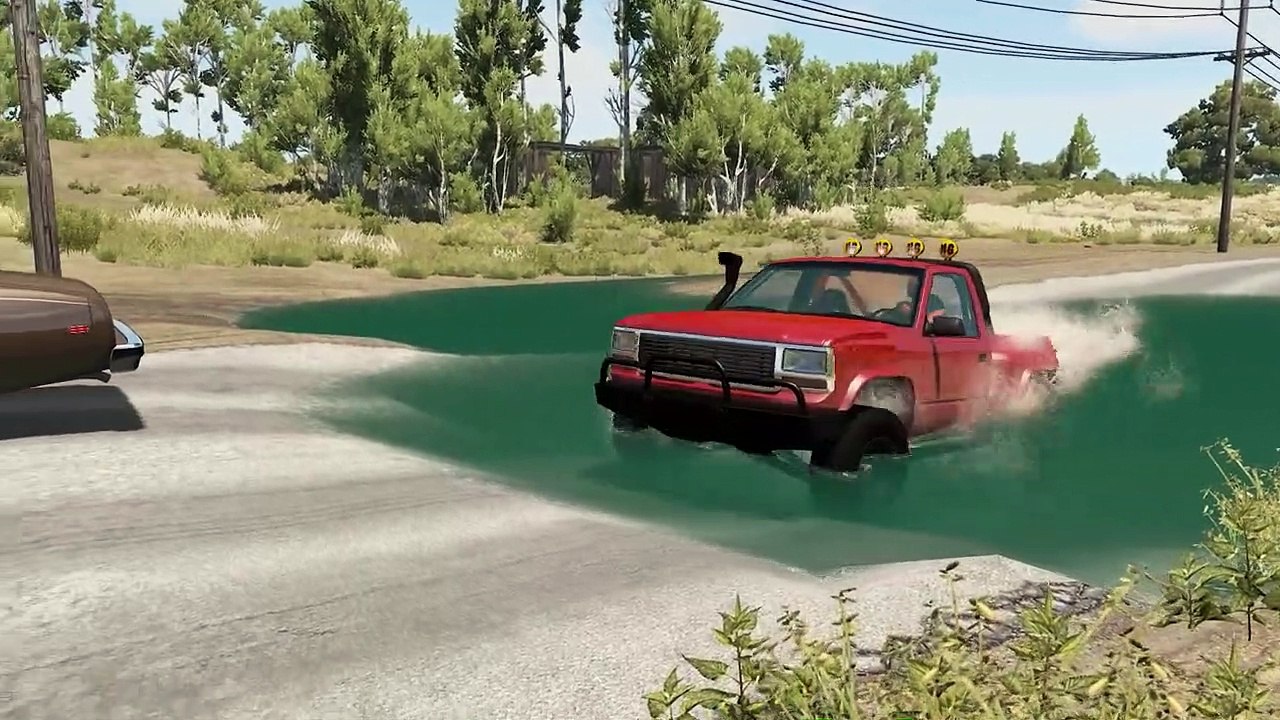 Cars vs Deep Water – BeamNG.Drive