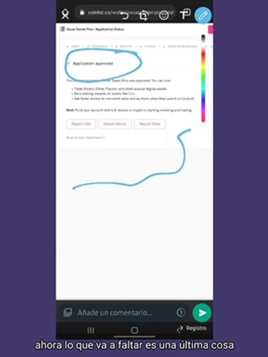Como crear coinlist paso 3