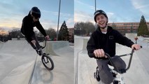 ''Quint Footjam Tailwhip' Gifted German BMXer does an insane bike trick 5X in one go '