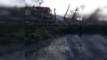 Kastamonu'da heyelan, köy yolunu ulaşıma kapattı