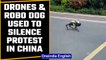 Shanghai Lockdown:Chinese authorities use drones & Robo dogs to curb citizen’s freedom|Oneindia News