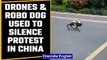Shanghai Lockdown:Chinese authorities use drones & Robo dogs to curb citizen’s freedom|Oneindia News