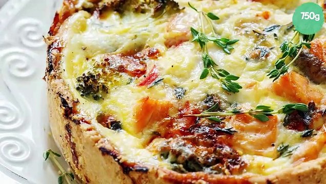 Quiche brocolis saumon