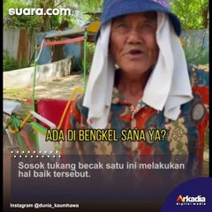 Tukang Becak Antarkan Orang ke Bengkel Tanpa Dibayar, Alasannya Bikin Terharu