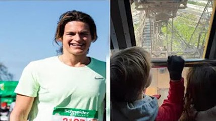 Amélie Mauresmo avec ses enfants  mini touristes émerveillés à Paris, @près un bel exploit
