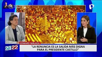 Edward Málaga: "La renuncia es la salida menos traumática y más digna para Pedro Castillo"