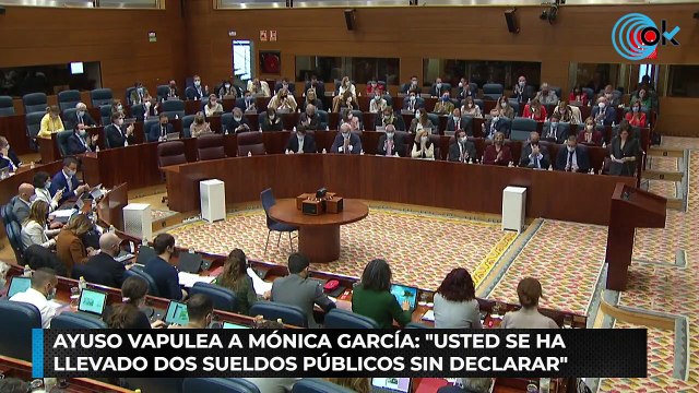 Ayuso vapulea a Mónica García: Usted se ha llevado dos sueldos públicos sin declarar
