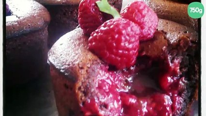 Fondant chocolat au cœur de framboise sans Lactose