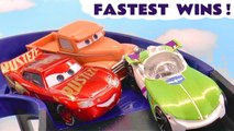 Cars 3 Lightning McQueen in Fastest Wins Funlings Race Competition Toy Cars Race versus Hot Wheels and Funlings Cars in this Toy Story Video for Kids