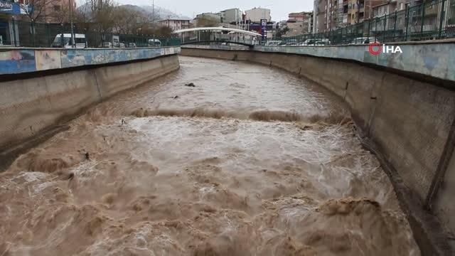 Oltu Çayının debisi yükselmeye başladıEriyen kar suları çayın debisini artırınca mahalle sakinleri tedirgin oldu