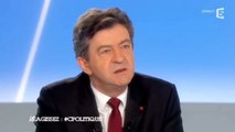 Jean-Luc Mélenchon s'énerve (tout seul) face à Caroline Roux dans C Politique