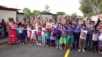 Alcaldía de Managua entrega 6 calles asfaltadas en el barrio Jorge Cassaly