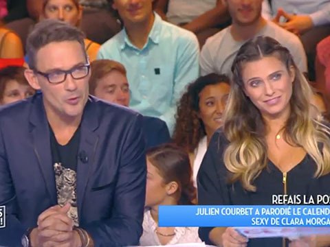 Julien Courbet parodie le calendrier de Clara Morgane