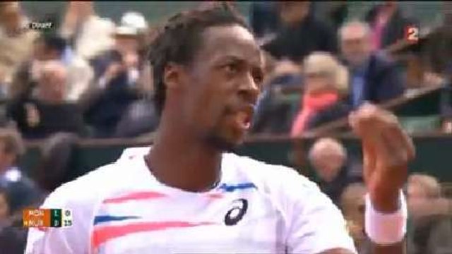 Monfils jure en créole sur le court Central lors de son match contre Andy Murray