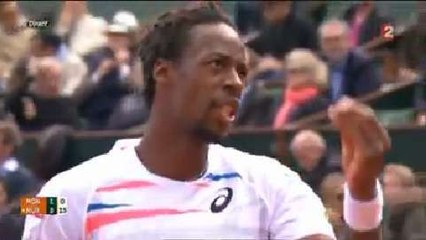 Monfils jure en créole sur le court Central lors de son match contre Andy Murray