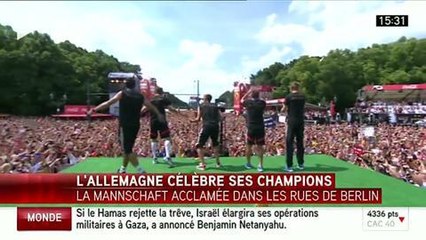 Les champions du monde allemands accueillis par 1 million de supporters à Berlin !