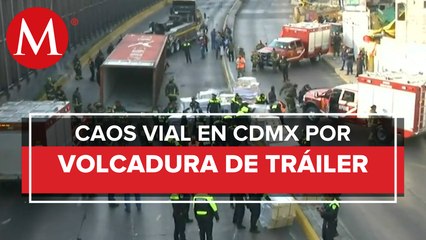 Metro restablece servicio al 100% tras volcadura de tráiler en CdMx