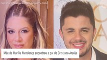 Mãe de Marília Mendonça visita pai de Cristiano Araújo e foto do encontro emociona fãs