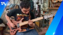 Artista lojano elabora guitarras con diseños únicos y personalizados