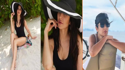 Katrina Kaif ने की अपनी Vacations फोटोज शेयर, ब्लैक मोनोकिनी पहने Beach पर बिखेरा जलवा | FilmiBeat