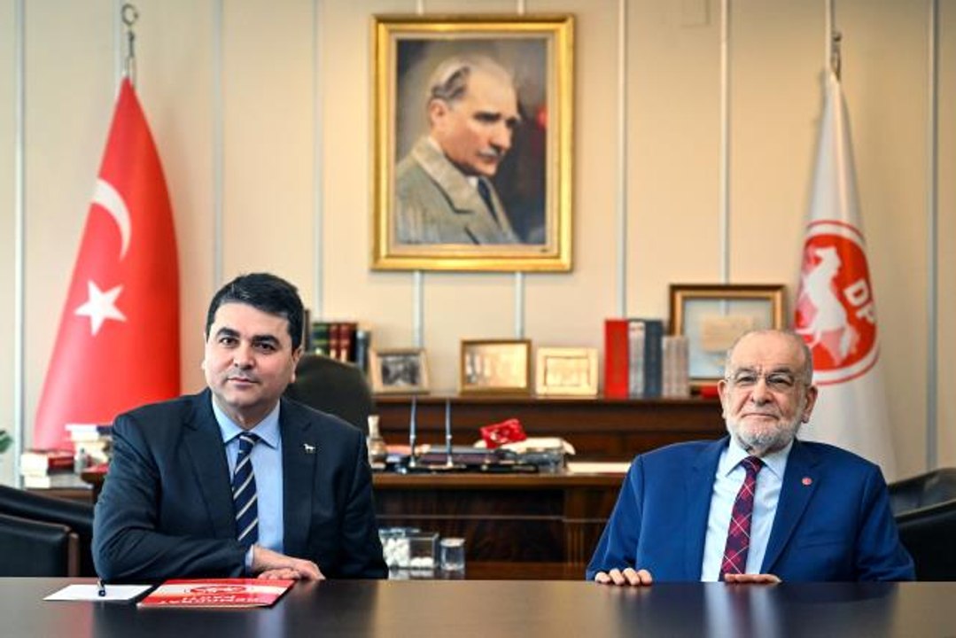 Saadet Partisi Genel Başkanı Karamollaoğlu'ndan, Demokrat Parti Genel Başkanı Uysal'a ziyaret